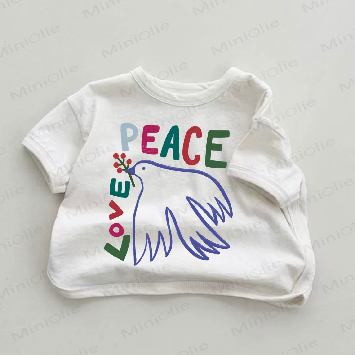 PEACE & LOVE Dove Baby White T-shirt - White - 18-24M - image 1
