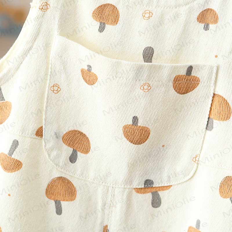 Baby Toddler Mushroom Pocket Overalls - image 4