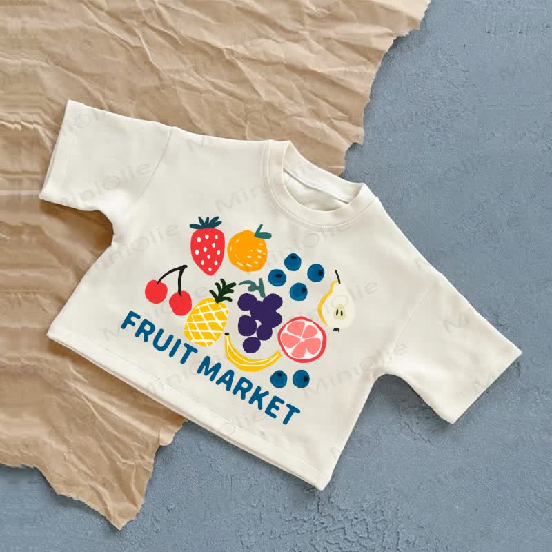 FRUIT MARKET Baby Summer Casual T-shirt - White - 2-3T - image 1