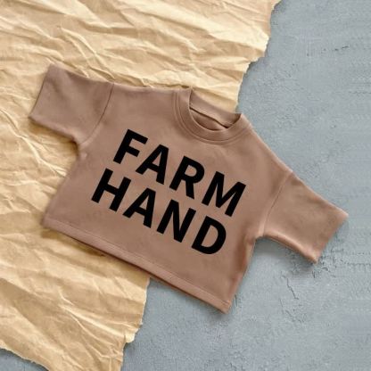 FARM HAND Baby Summer Casual T-Shirt - Brown - 2-3T - image 3