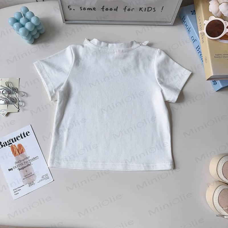 Toddler White Tee and Bear Strap Dress - image 5