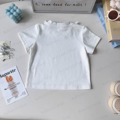 Toddler White Tee and Bear Strap Dress - image 5