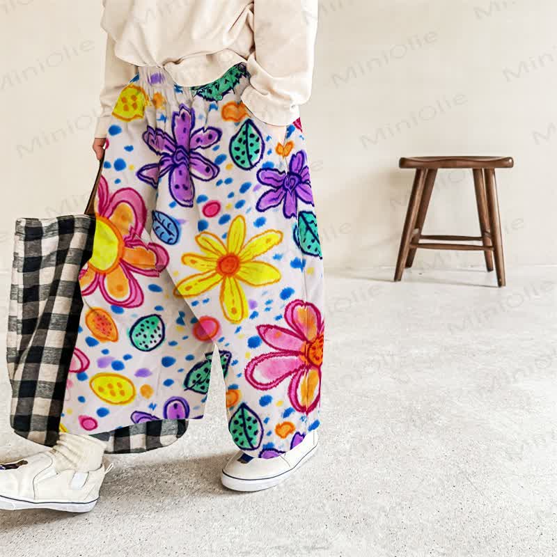 Baby Colorful Flower Pants - White - 2-3T - image 1