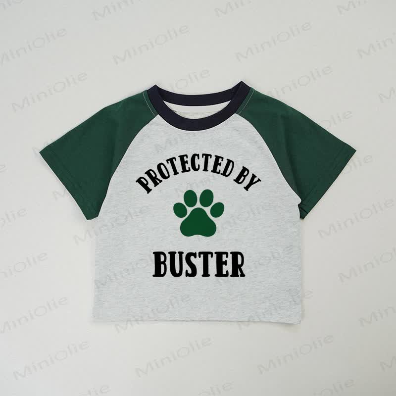 PROTECTED BY BUSTER Baby Dog Paw Grey T-shirt - Grey - 2-3T - image 1