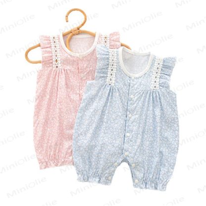 Baby Floral Ruffled Sleeves Romper - image 7