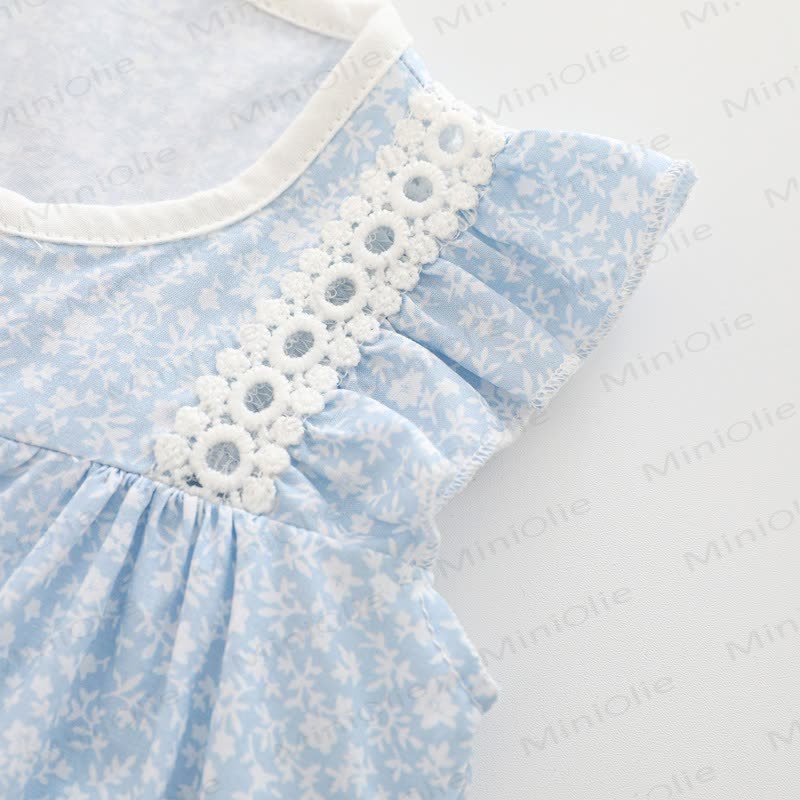 Baby Floral Ruffled Sleeves Romper - image 5