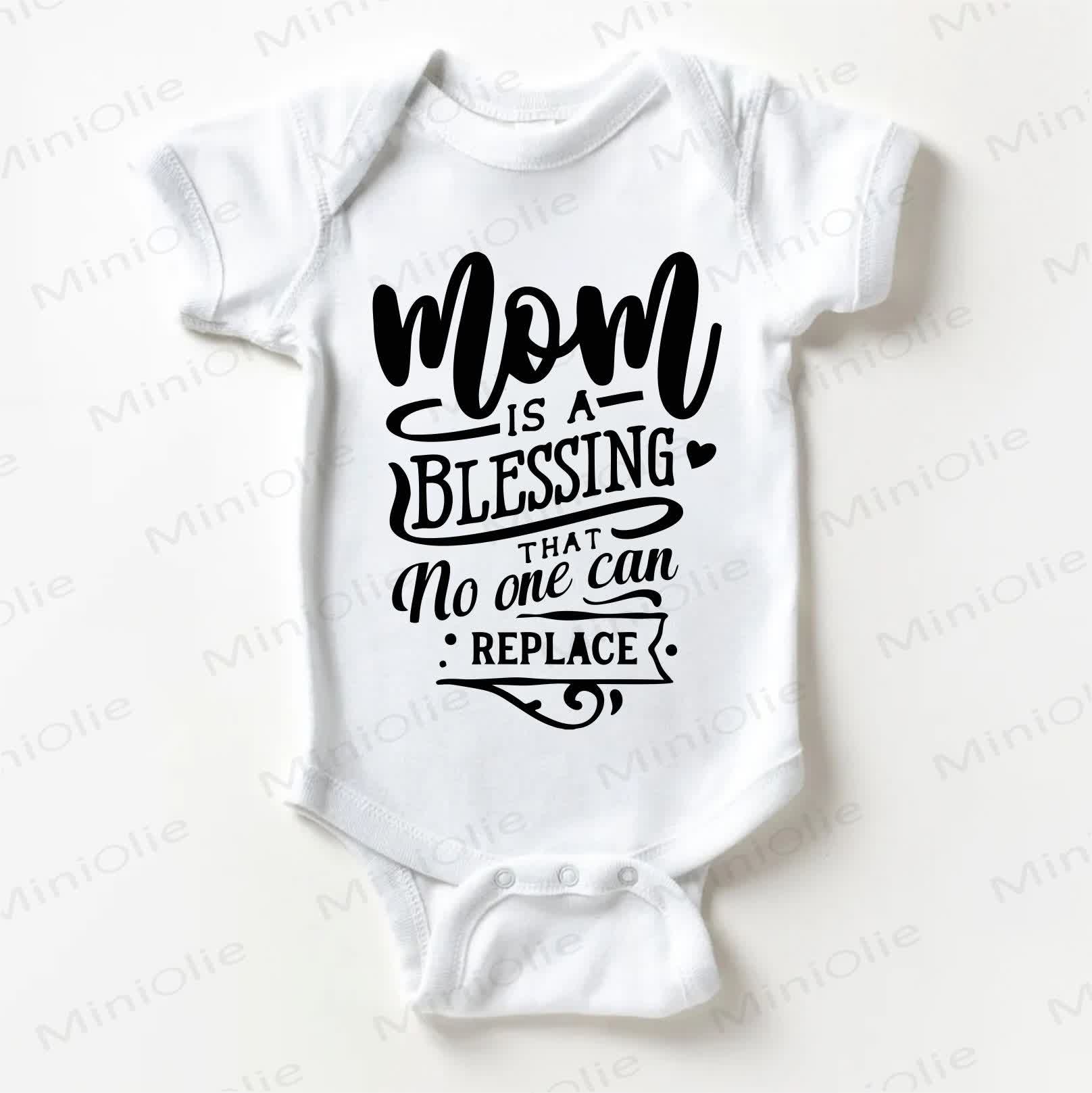 NO ONE CAN REPLACE MOM  Baby White Bodysuit - White - 18-24M - image 1