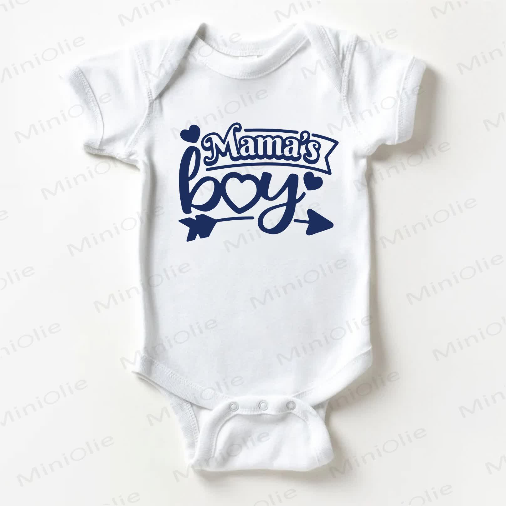 MAMA'S BOY Heart Arrow Baby White Bodysuit - White - 18-24M - image 1