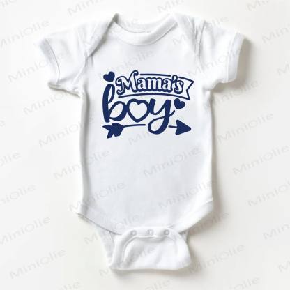 MAMA'S BOY Heart Arrow Baby White Bodysuit - White - 18-24M - image 1