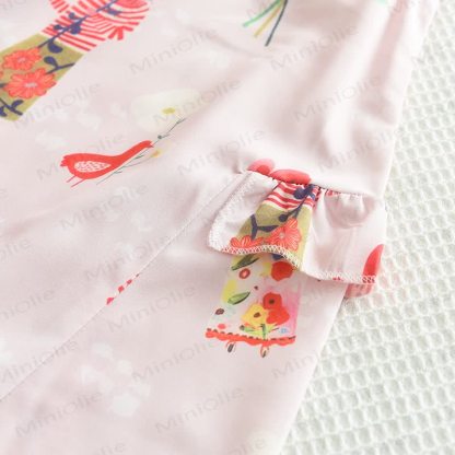 Toddler Bird Floral Sleeveless Dress  - image 3