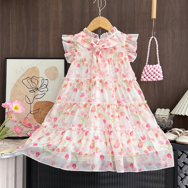 Toddler Tulip Pink Dress - Pink - 6-7T - image 1