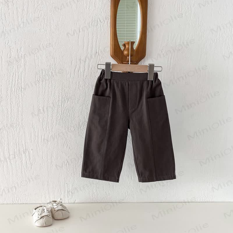 Toddler Solid Color Pocket Pants - Brown - 6-7T - image 7
