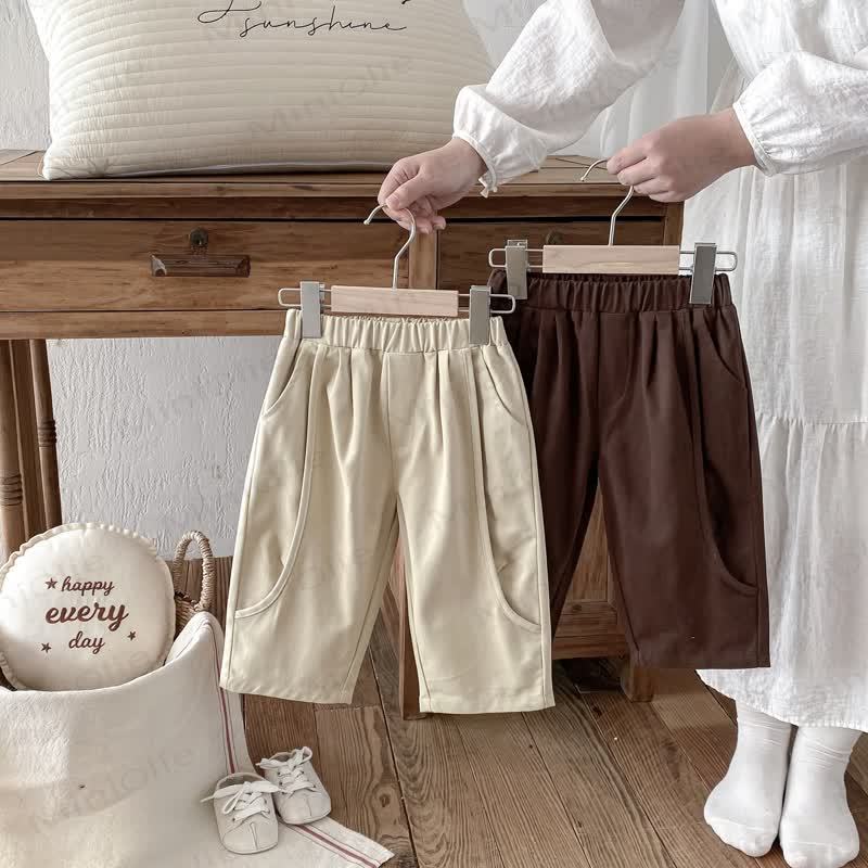 Toddler Kid Solid Color Loose Pants - image 2