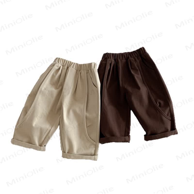 Toddler Kid Solid Color Loose Pants - image 5