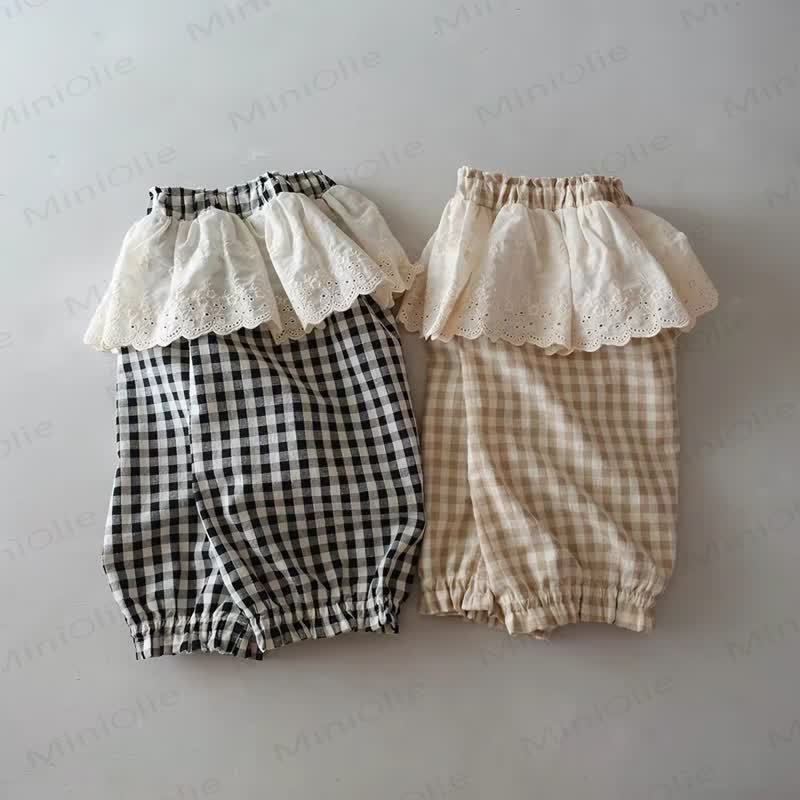 Toddler Plaid Lace Pants - image 2