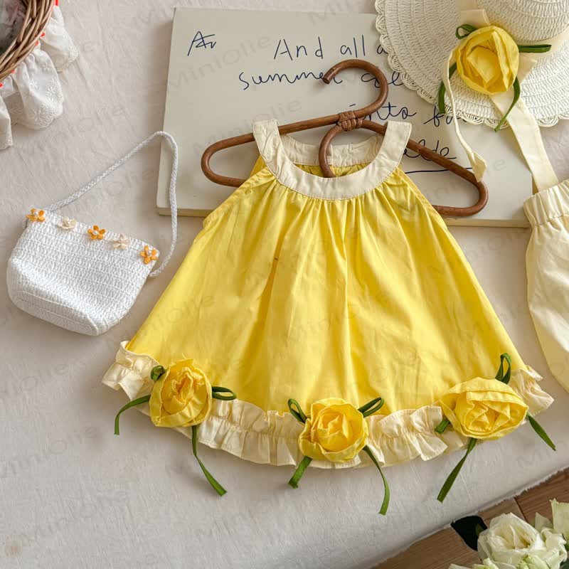 Toddler 3D Flower Tank and Shorts Set - image 3