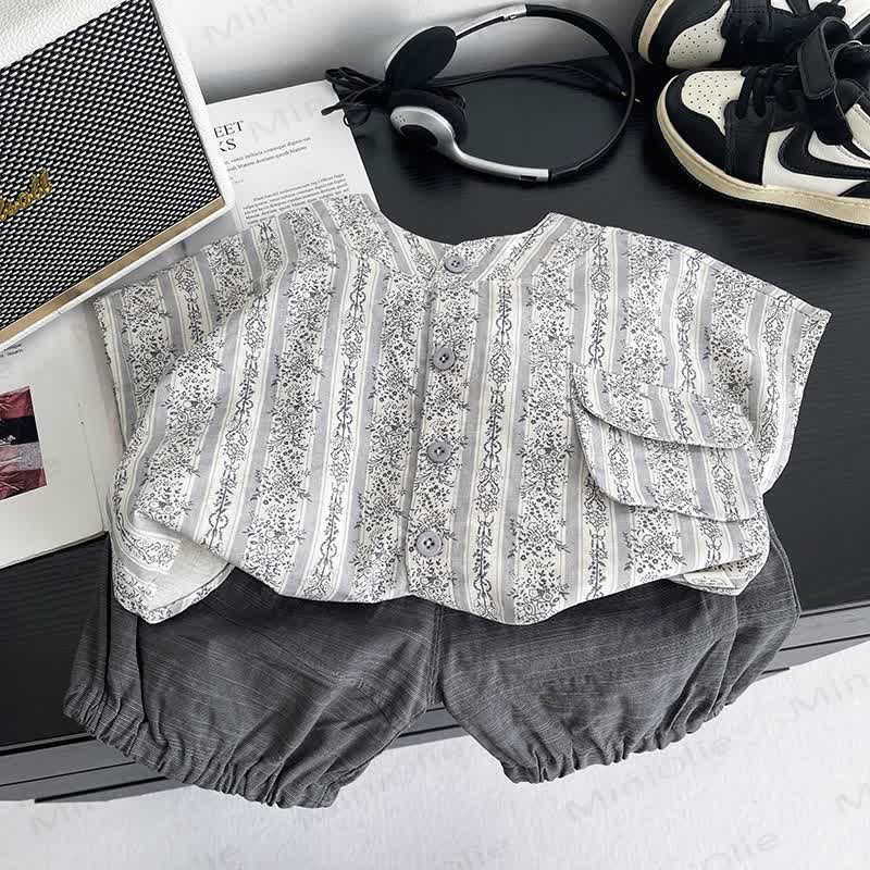 Toddler Floral Shirt and Pants Set - image 2