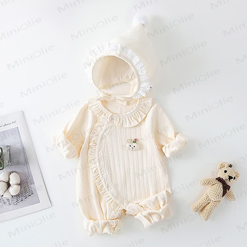 Baby Bunny Romper with Hat - Beige - 2-3T - image 3