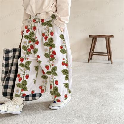 Baby Strawberry White Pants - White - 2-3T - image 1