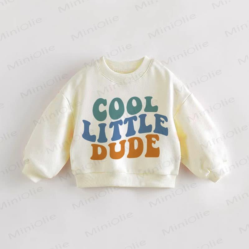 COOL LITTLE DUDE Baby Toddler Sweatshirt - Cream - 3-5T - image 1