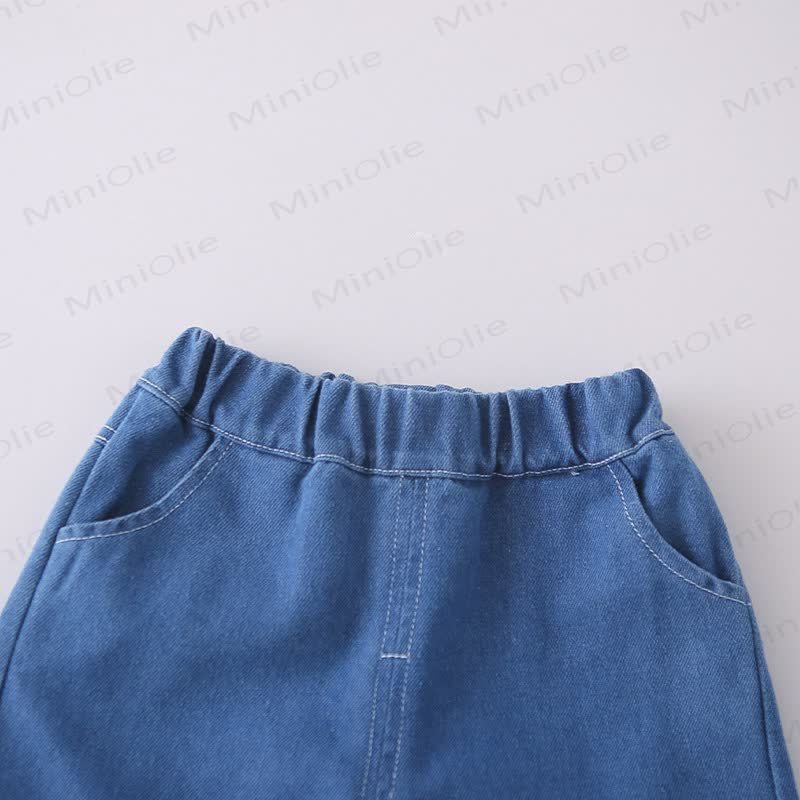 Toddler Girl Bow Denim 3-piece Set - image 13