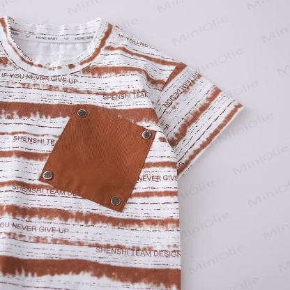 Toddler Striped Pocket Tee and Shorts Set - image 6