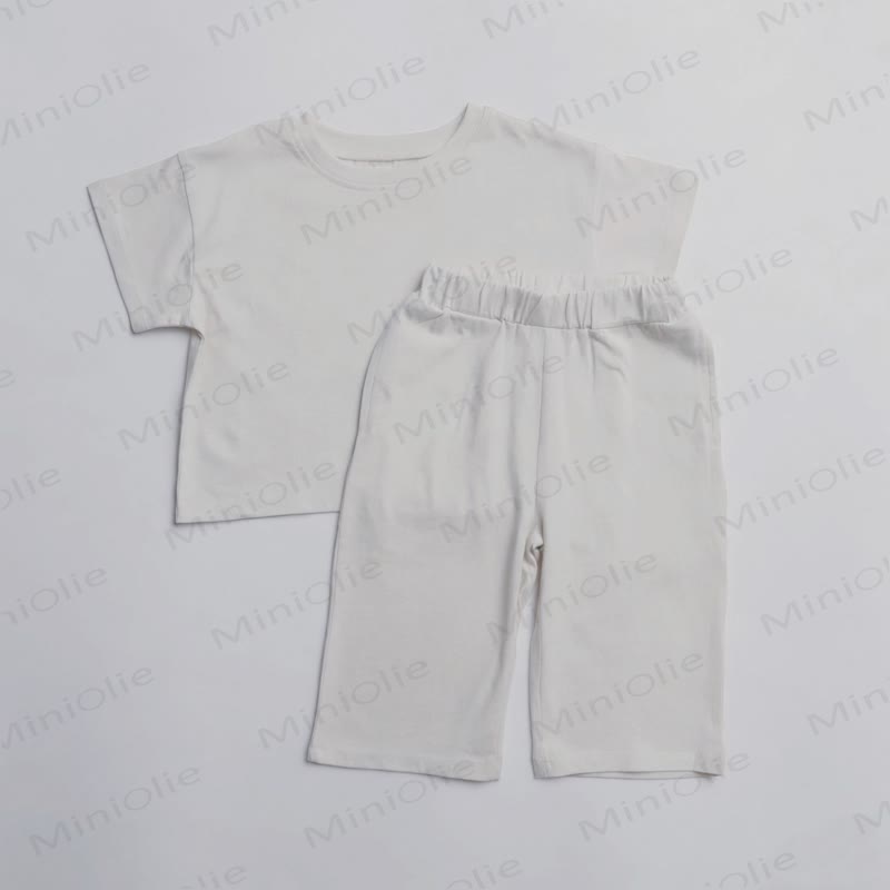 Baby Toddler Solid Color Tee and Pants Set - Grey - 3-4T - image 6