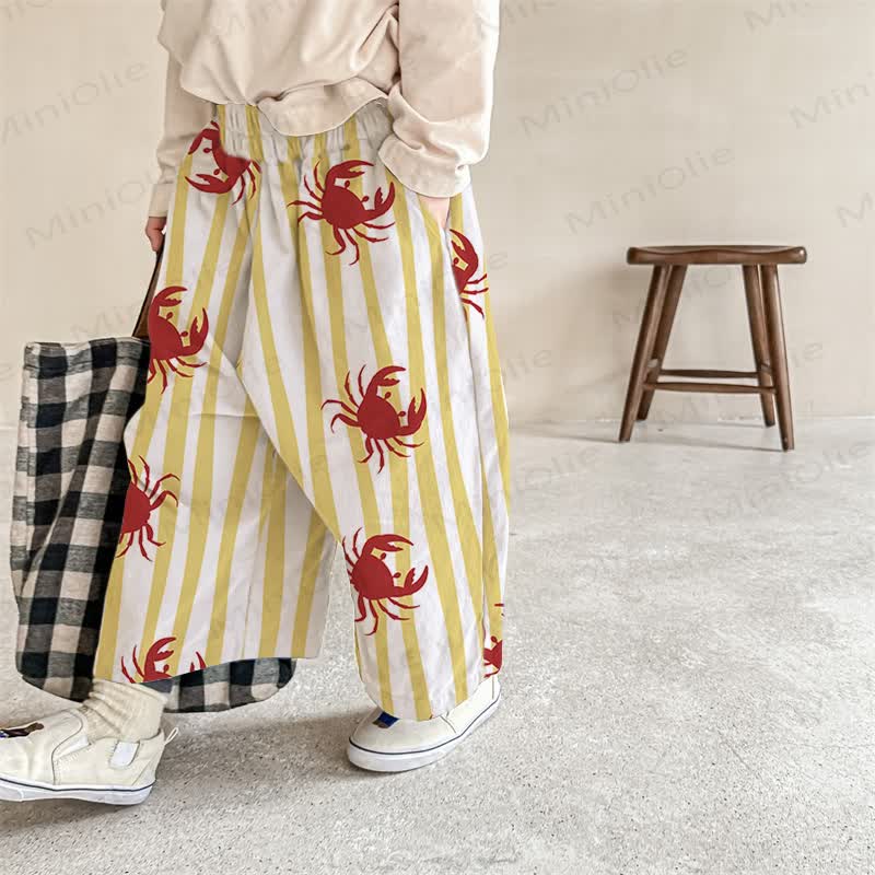 Baby Crab Striped Pants - Yellow - 2-3T - image 1