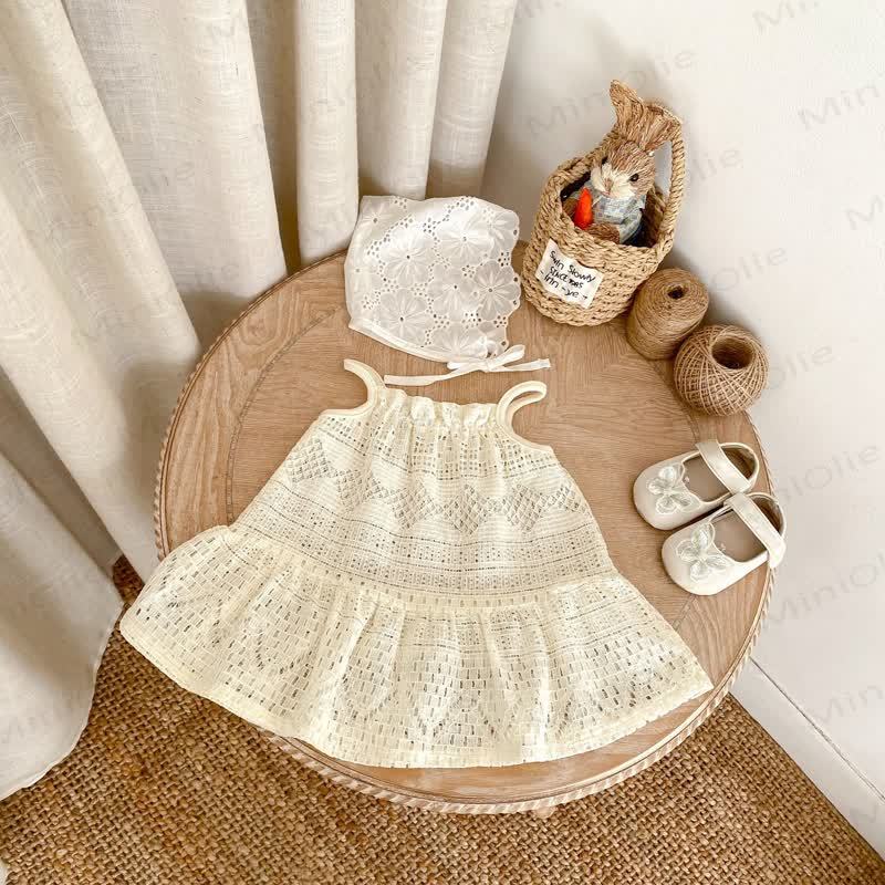 Baby Boho Beige Solid Color Dress - image 2