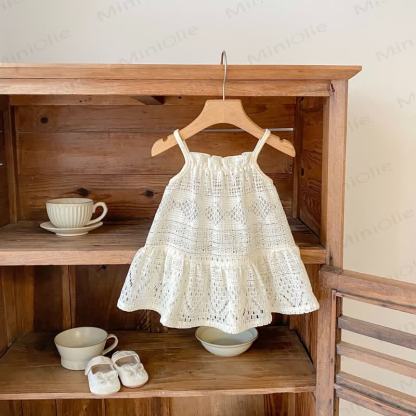 Baby Boho Beige Solid Color Dress - image 3