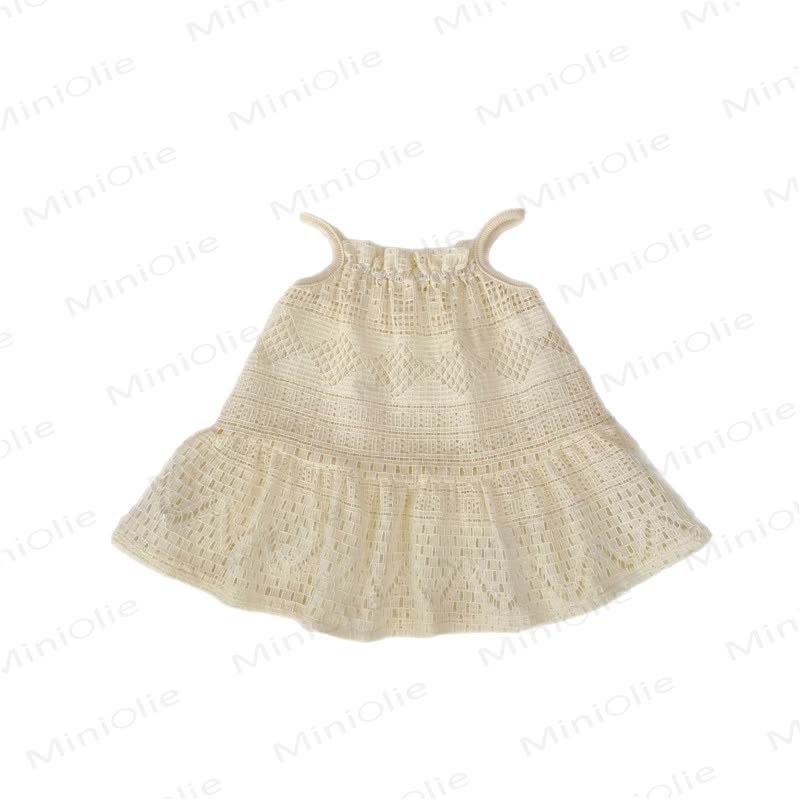 Baby Boho Beige Solid Color Dress - image 5