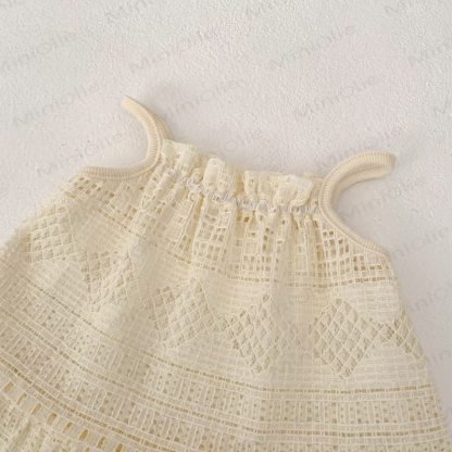 Baby Boho Beige Solid Color Dress - image 7