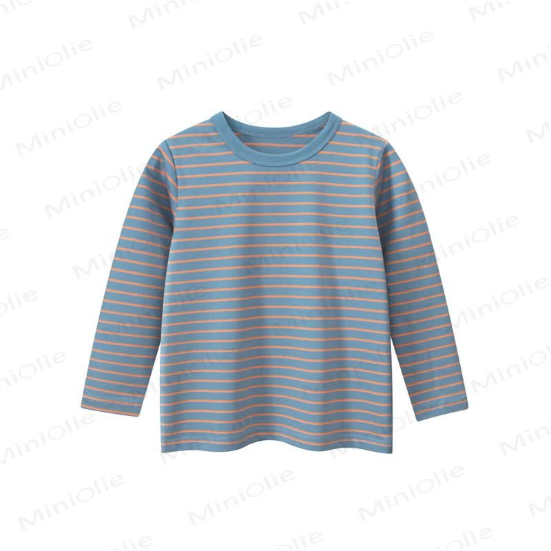 Toddler Striped Crewneck T-shirt - Orange - 8-9T - image 3