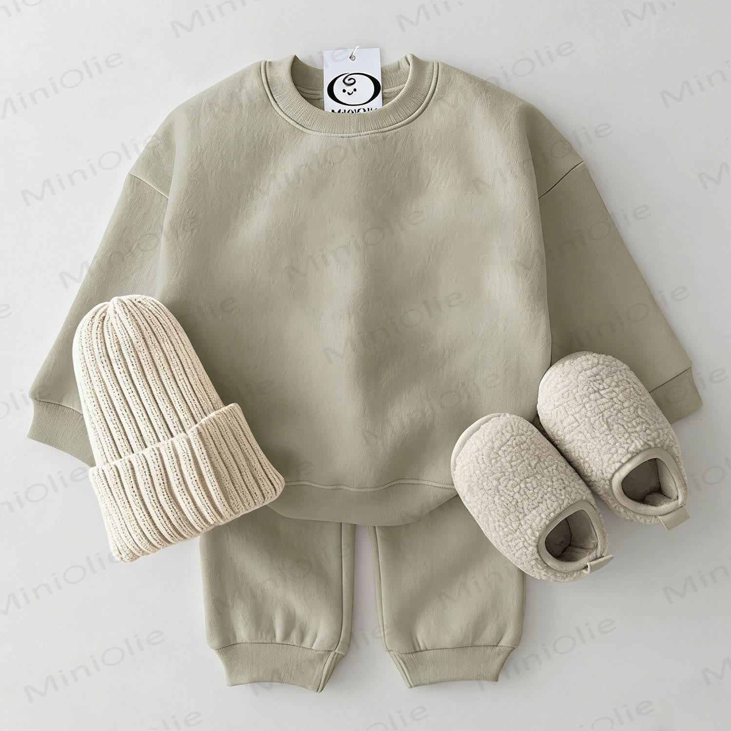 Personalized Football Letter Baby 2-piece Green Set with Name Customization - Grey Green - 2-3T - image 2