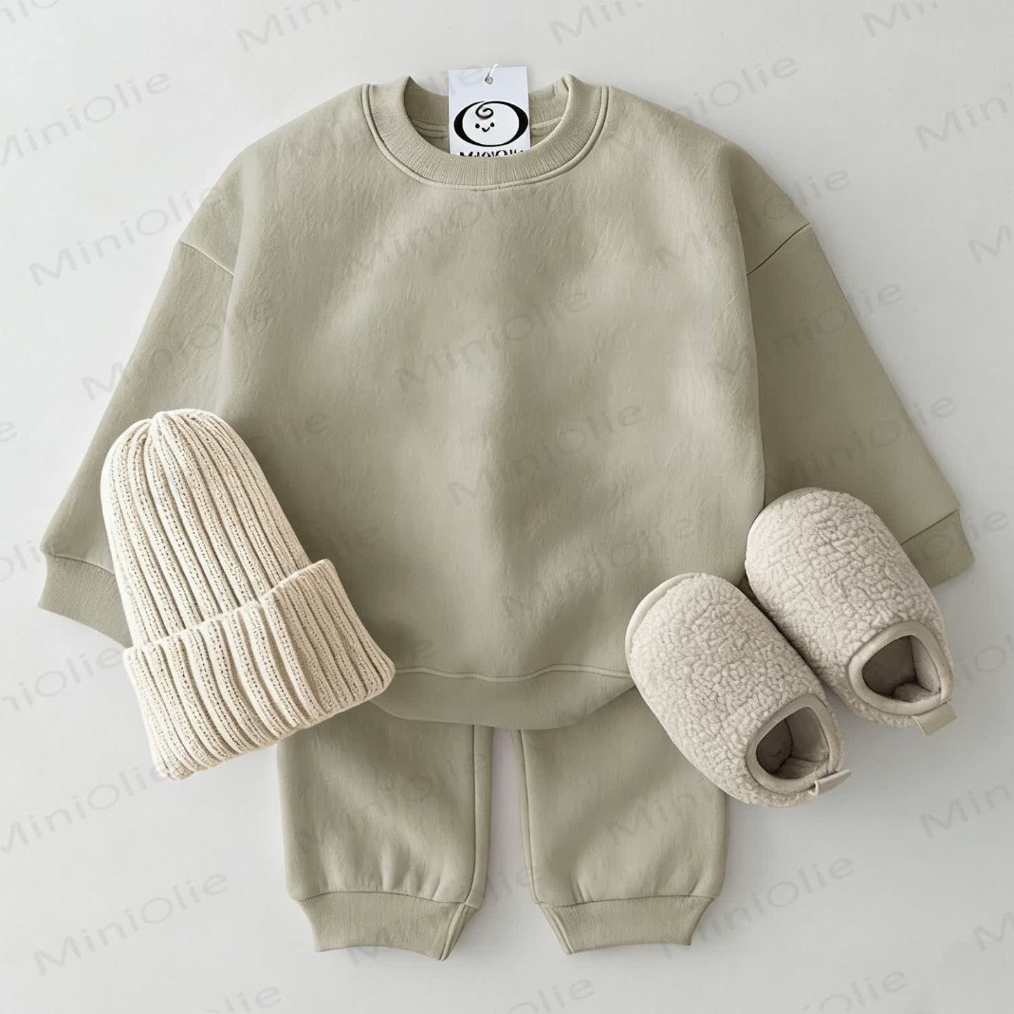 Personalized Football Letter Baby 2-piece Green Set with Name Customization - Grey Green - 2-3T - image 2