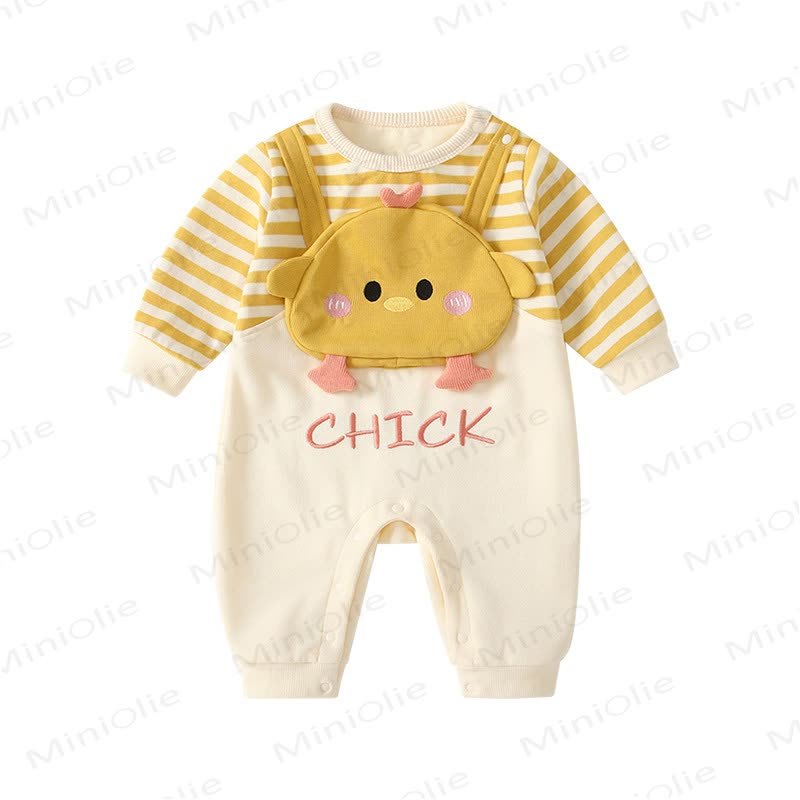 CHICK Baby Fake 2pcs Striped Romper - image 5