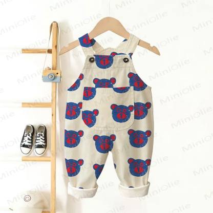 Baby Toddler Beige Bear Overalls  - Beige - 3-5T - image 1