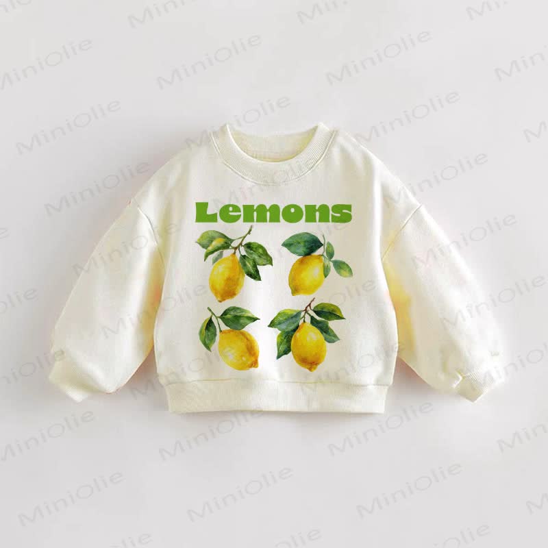 LEMONS Baby Toddler Sweatshirt - Cream - 3-5T - image 1