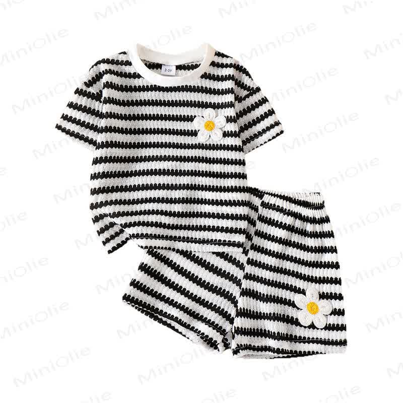 Toddler Flower Striped Set - image 8