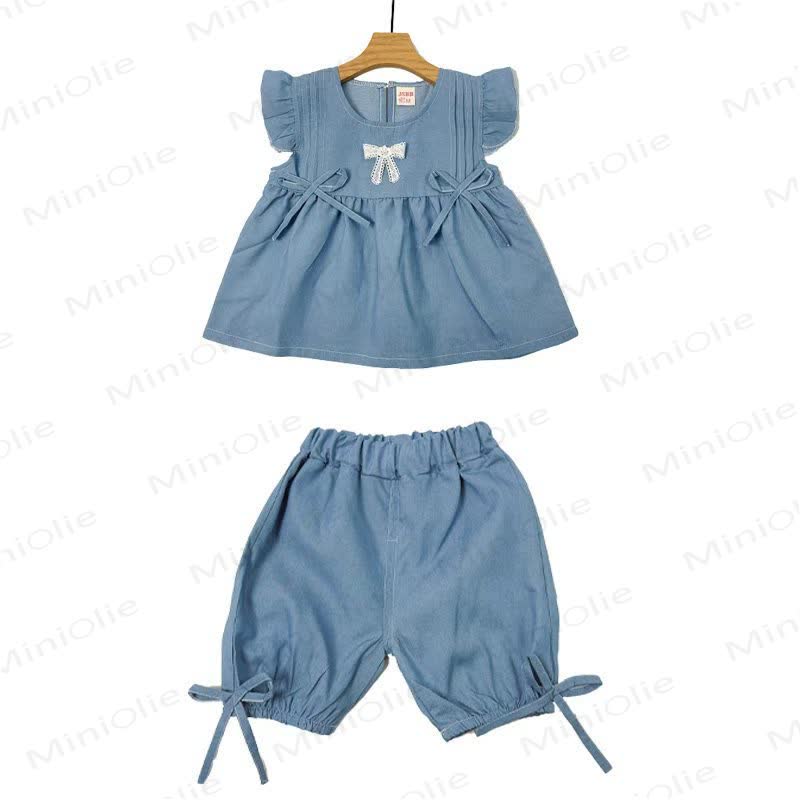 Toddler Girl Denim Tank and Shorts Set - image 15