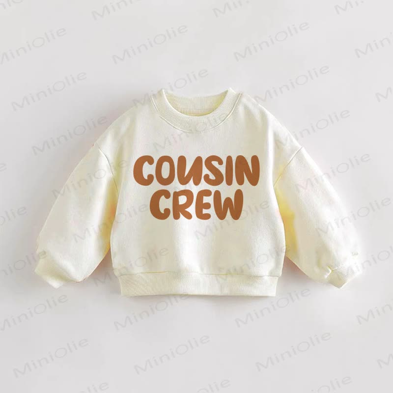COUSIN CREW Baby Toddler Sweatshirt - Cream - 3-5T - image 1