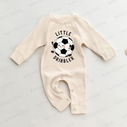 LITTLE DRIBBLER Baby Waffle Romper - Beige - 18-24M - image 1