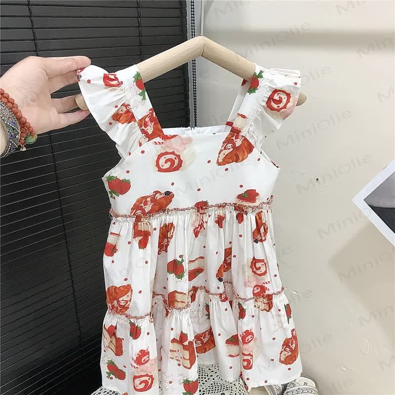 Baby Toddler Kid Strawberry Bread Dress - image 3