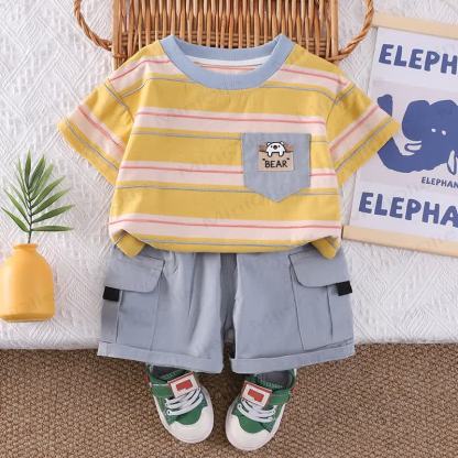 BEAR Toddler Stripe Tee and Shorts Set - image 3