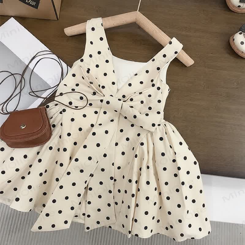 Baby Toddler Girl Bowknot Princess Tank Dress - Beige - 8-9T - image 1