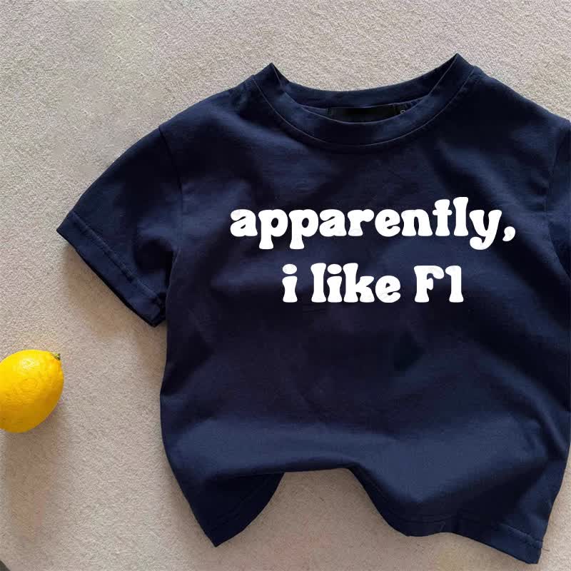 APPARENTLY, I LIKE F1 Baby Dark Blue T-shirt - Dark Blue - 2-3T - image 1