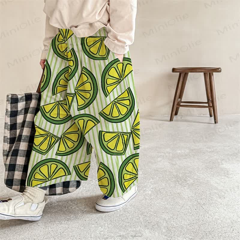 Baby Toddler Lemon Striped Pants - Green - 2-3T - image 1