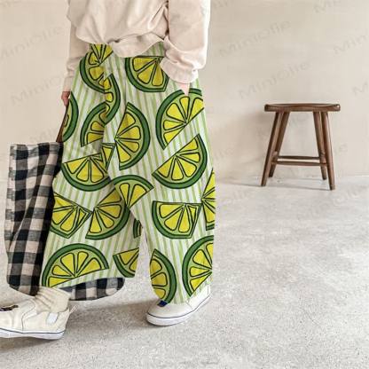 Baby Toddler Lemon Striped Pants - Green - 2-3T - image 1