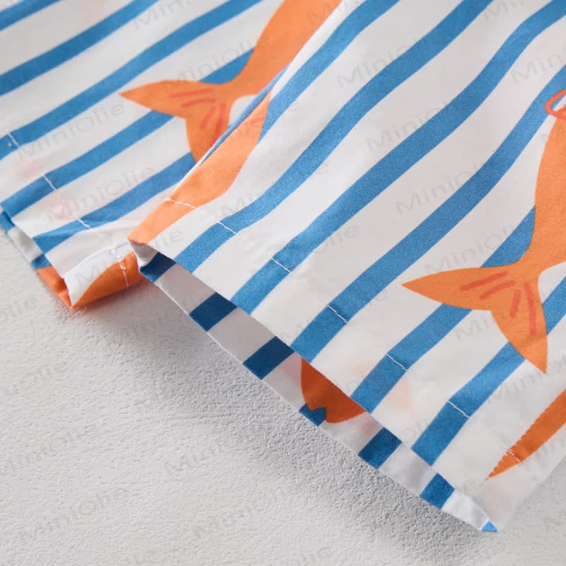 Baby Toddler Fish Striped Sleeveless 2-piece Set - image 7