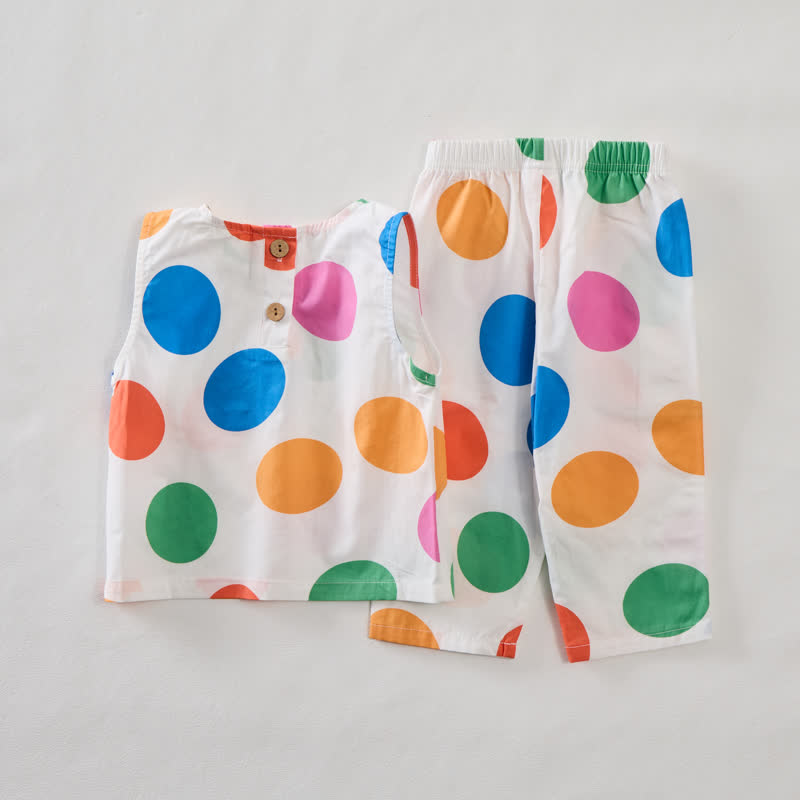 Baby Toddler Colorful Eggs Sleeveless 2-piece Set - image 3